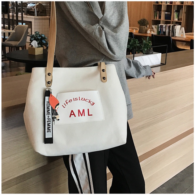 M97-Túi Xách Nữ Vải Canvas Cỡ Lớn Thời Trang Hàn Quốc Mới