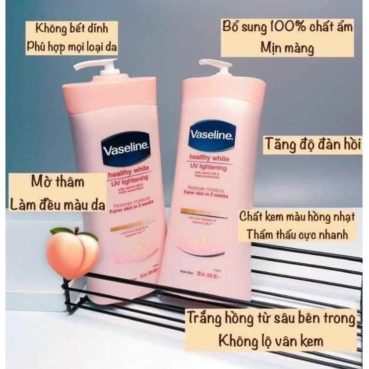 Sữa Dưỡng Thể Toàn Thân Vaseline Dưỡng Trắng Da Body Lotion Mỹ 725ml
