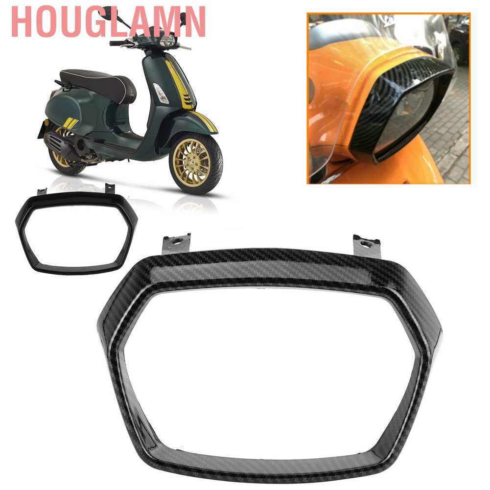 Houglamn ABS Headlight Guard Cover Bezel Protection Fit for VESPA Sprint 125/150 2017-2020