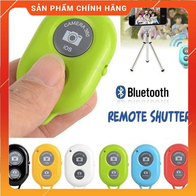 Remote Chụp Ảnh Điện Thoại Từ Xa [SIÊU TIỆN DỤNG] Bluetooth Shutter (Màu Đen)