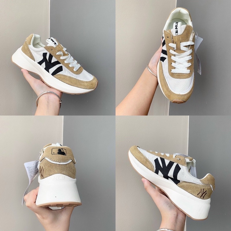 Giày Mlb vàng kem ny đen thể thao hàn quốc hot 2021 đủ phụ kiện Freeship