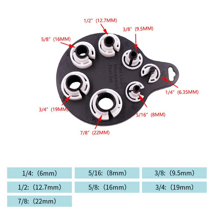 Bộ 7 món tháo ống gas (# dụng cụ tháo ống điều hoà ô tô)