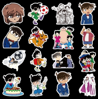 Set 50 sticker trang trí hình thám tử Conan