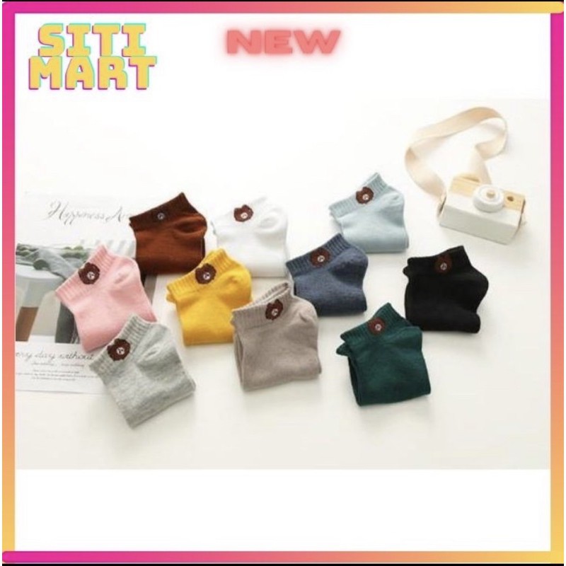 ♥️ Shop Uy Tín ♥️Tất Chân Vớ Chân Nữ Cotton In Hình Gấu Kute
