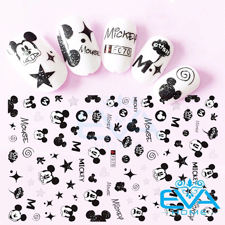 Miếng Dán Móng Tay 3D Nail Sticker Hoạt Hình Micky Mouse F070
