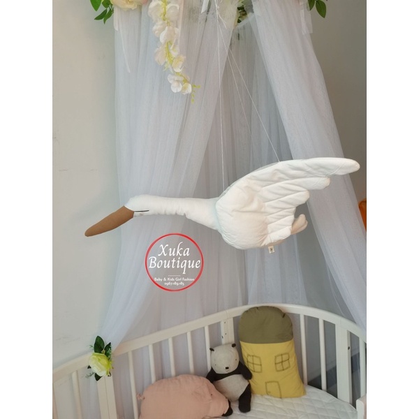 Thú Bông Organic An Toàn Cho Bé Phong Cách Hàn Quốc , Thiên Nga Treo Tường