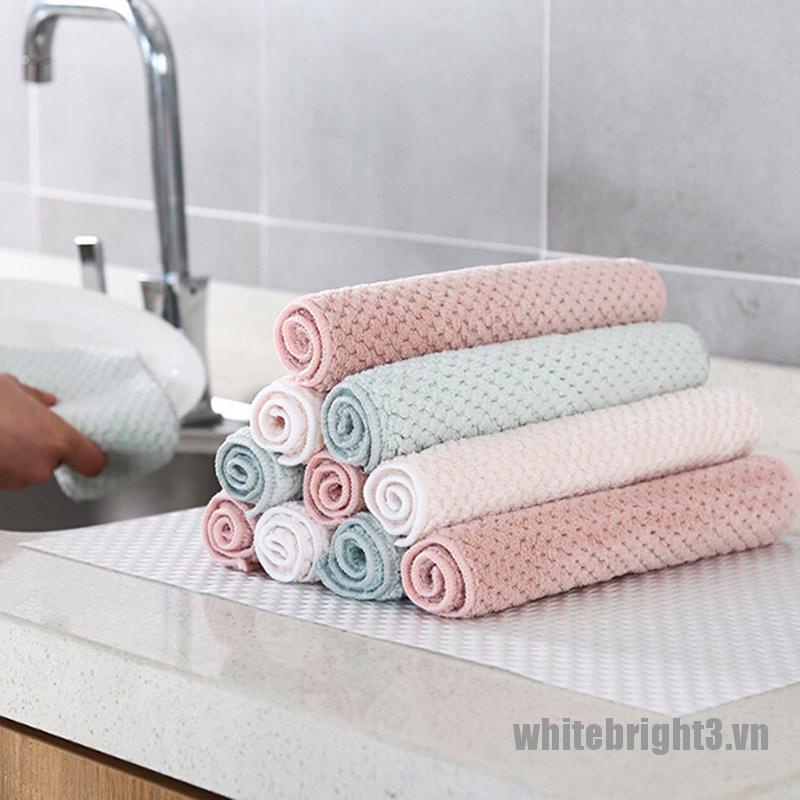 Khăn Lông Cừu San Hô Siêu Thấm Hút Vệ Sinh Nhà Bếp Tiện Dụng