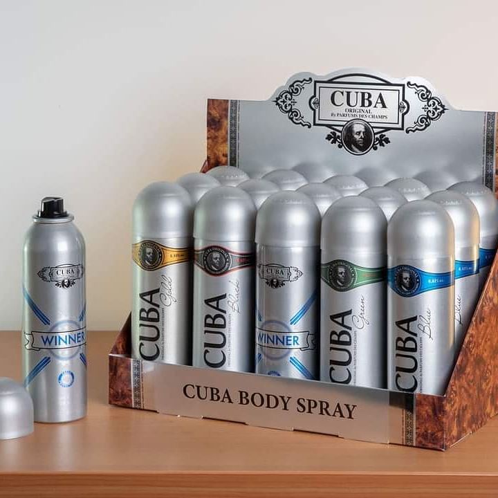 Xịt khử mùi nam Cuba Body Spray 200ml - 2 mùi hương Gold - Black