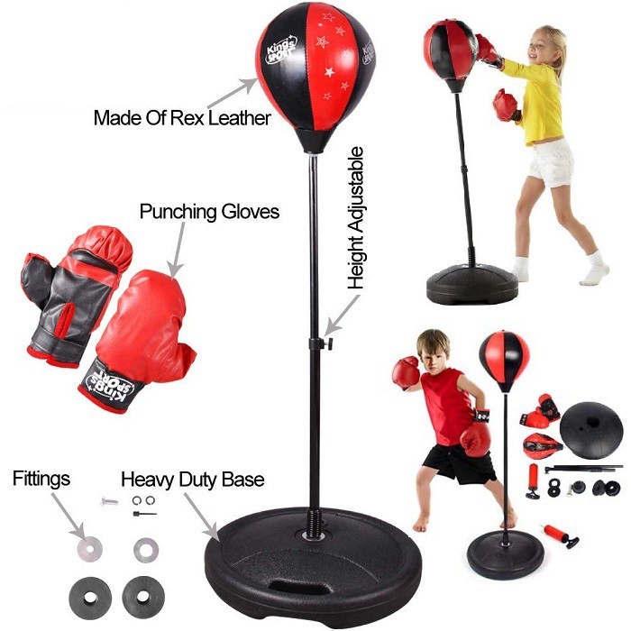 Bộ Đồ Chơi Đấm Bốc Cho Bé Boxing Set (có găng tay, trụ đỡ, giá đỡ LOẠI 1 )