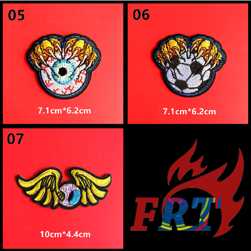 ☸ Sticker Ủi Thêu Hình Móng Vuốt Quỷ ☸ 1 Sticker Ủi Thêu Hình Huy Hiệu