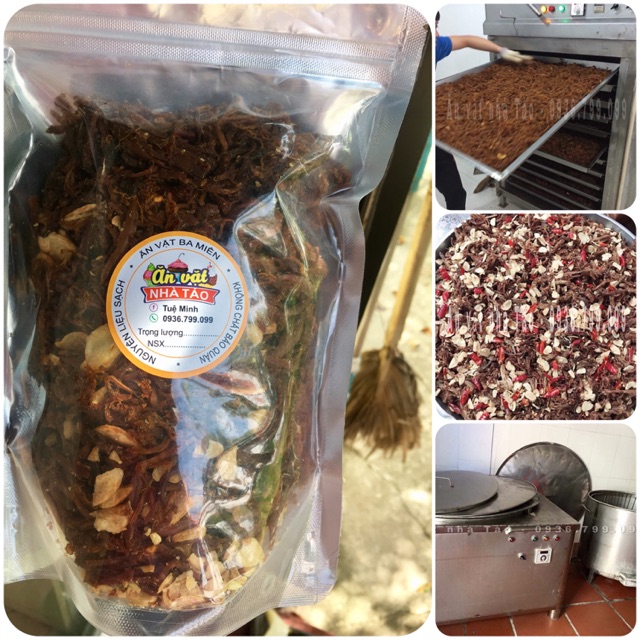 Khô heo bơ đen cháy tỏi 1.5kg