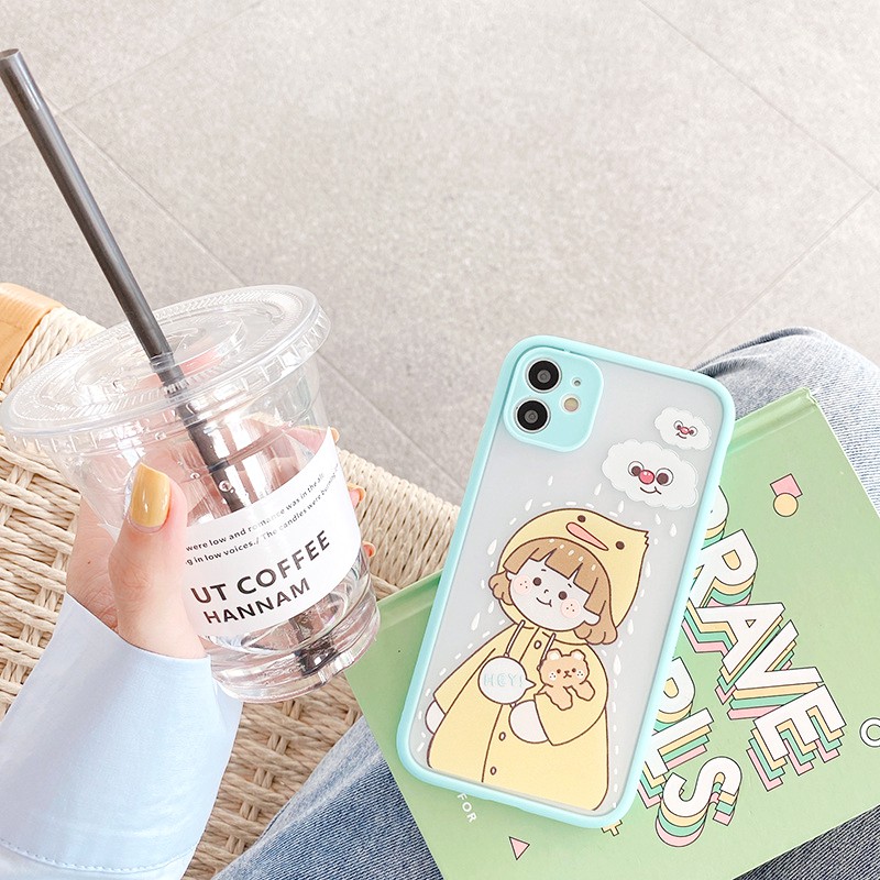Ốp lưng iphone Cô bé mùa đông nhám viền nổi cong 5/5s/6/6plus/6s/6splus/7/7plus/8/8plus/x/xs/11/12/pro/max/plus/promax | BigBuy360 - bigbuy360.vn