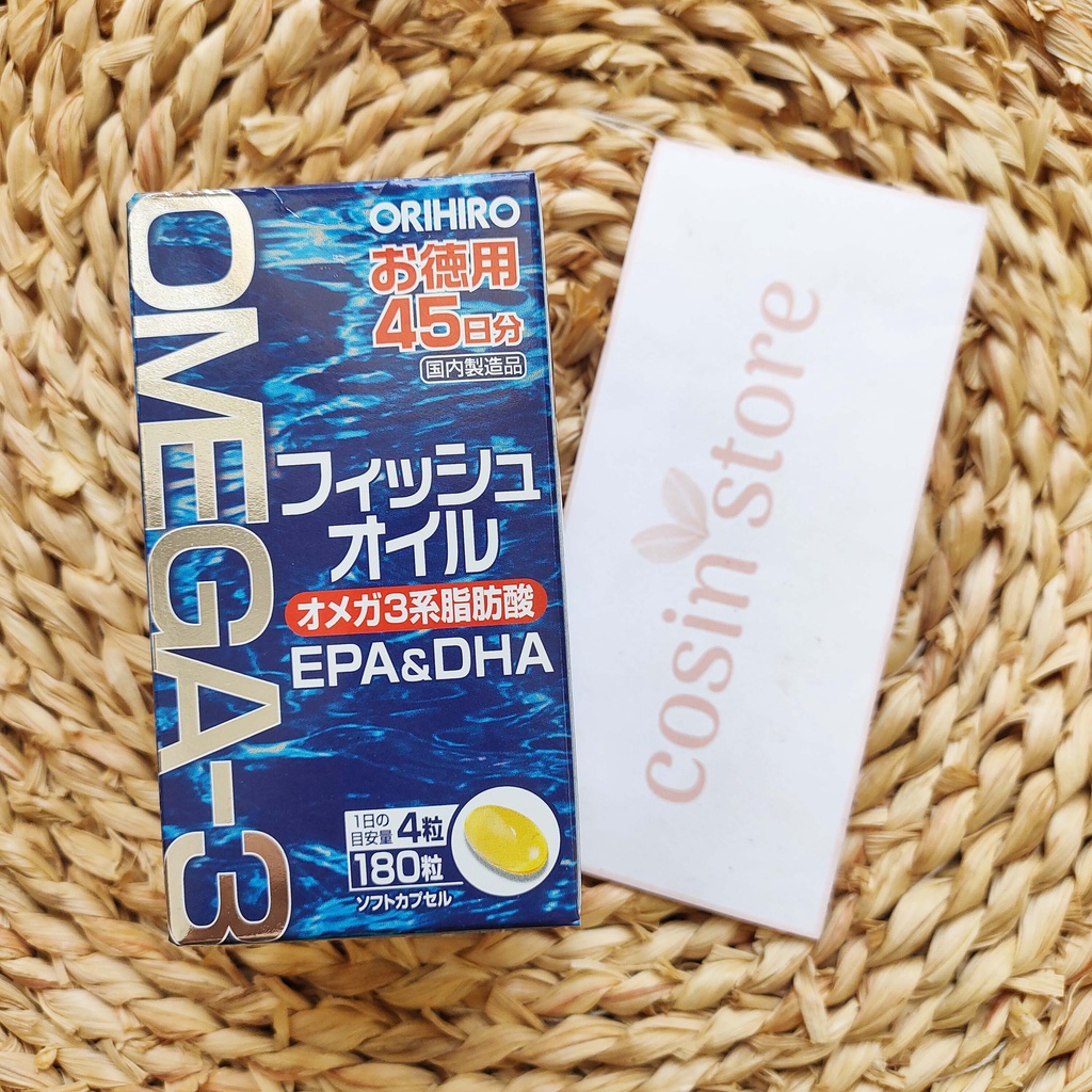 Viên Uống Dầu Cá Omega 3 Orihiro 180 viên