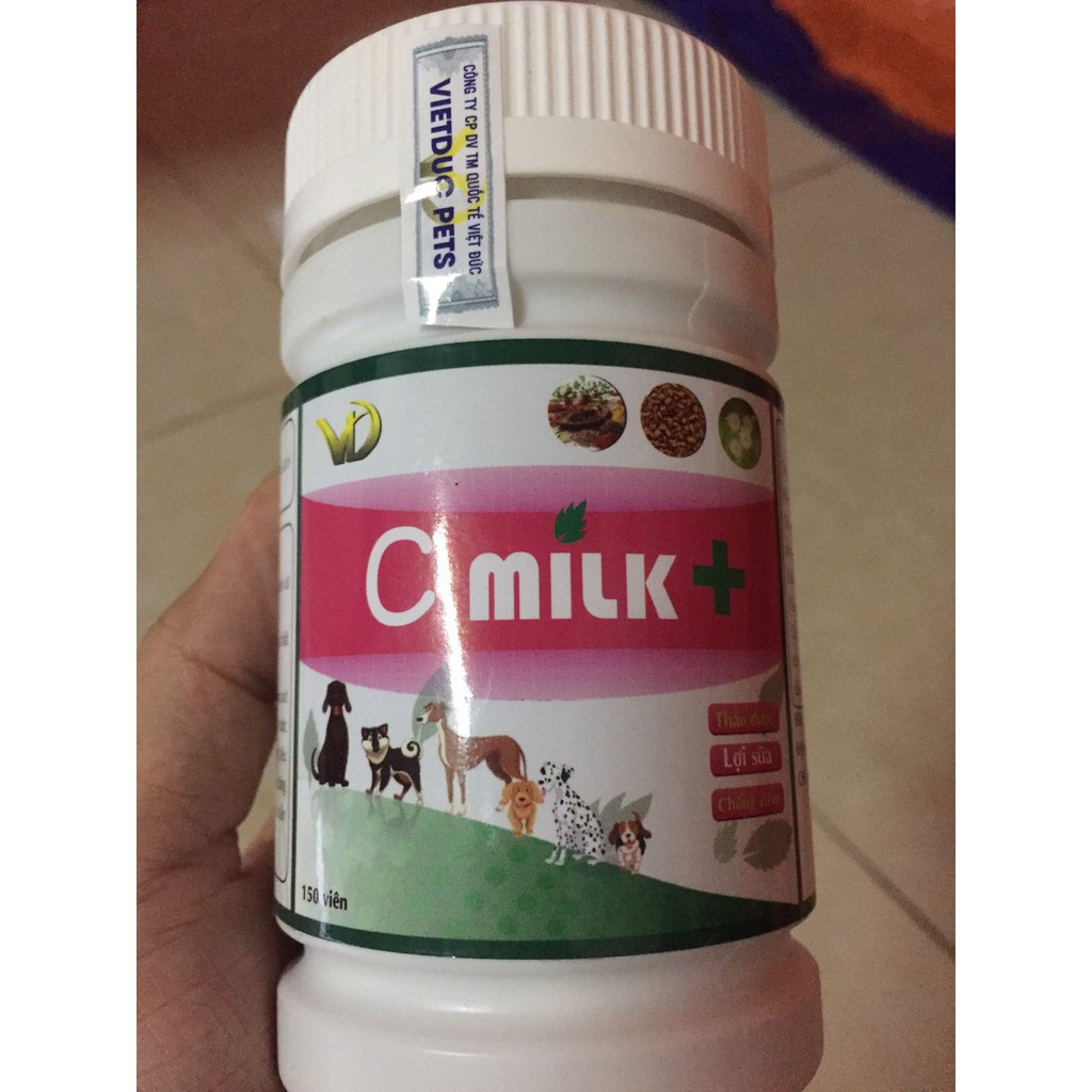 Kích Sữa - Tăng Tiết Sữa - Giảm Viêm Tuyến Sữa Chó Mèo - C Milk ( hộp/150 viên)