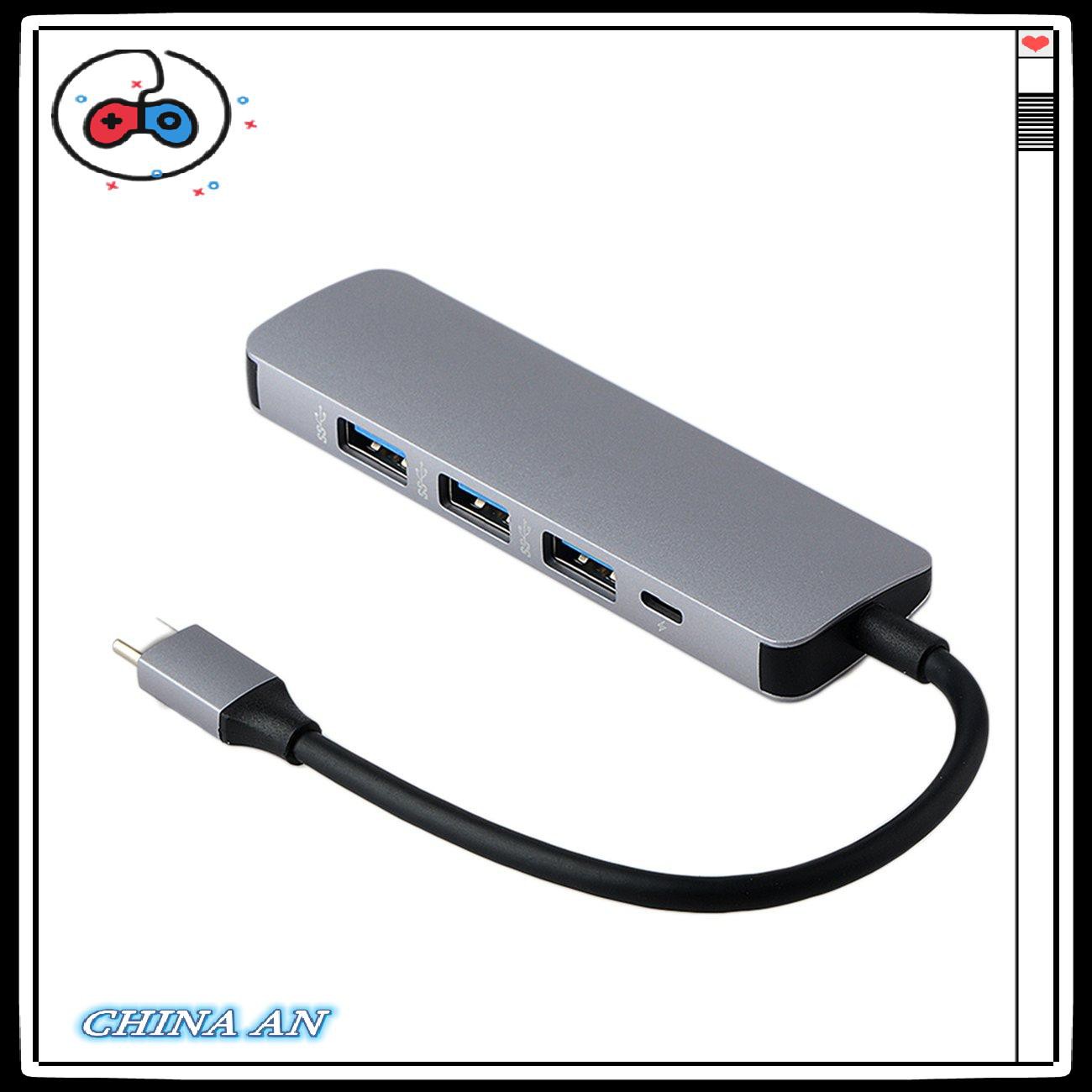 ⚡Hot sản phẩm/5 in 1 USB C HUB USB-C to 3.0 HUB Thunderbolt 3 Adapter for MacBook Portable