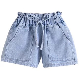 (QB9) quần short jeans lưng thun cho bé gái hàng Quảng Châu Cao Cấp