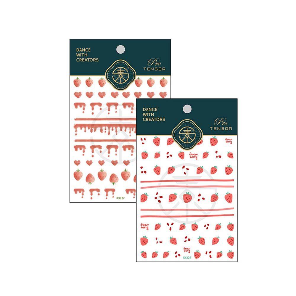 OCEANMAP Miếng Dán Trang Trí Móng Tay Tự Dính Họa Tiết Hoa Thời Trang Mùa Hè