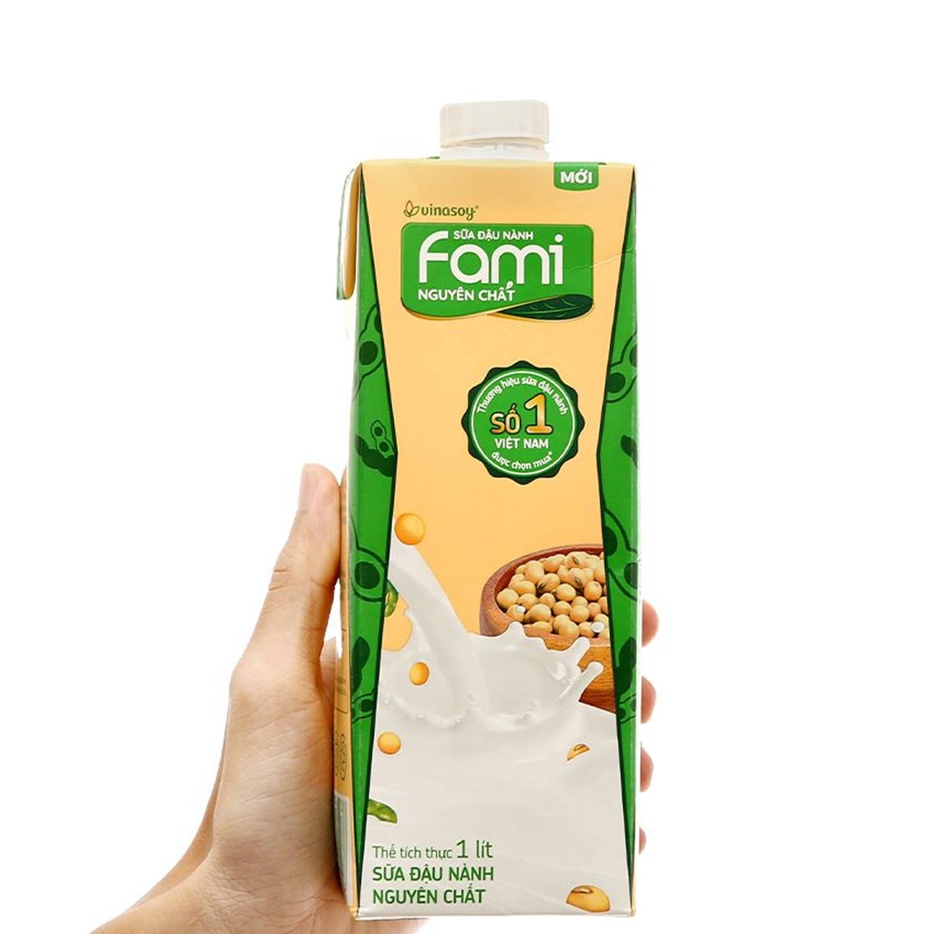HỘP 1 LÍT SỮA ĐẬU NÀNH FAMI NGUYÊN CHẤT VINASOY