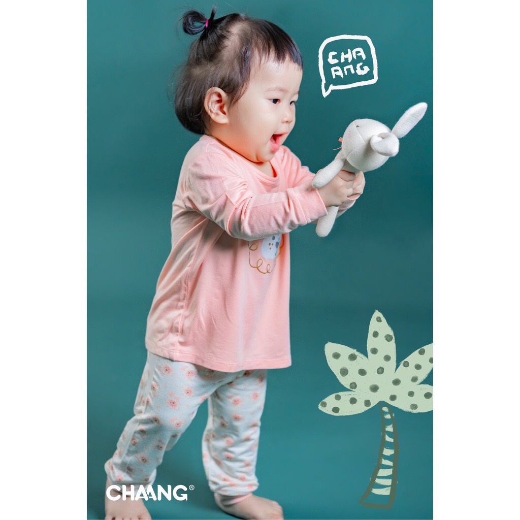 Chaang Bộ dài tay cho bé cúc vai chất cotton dành cho bé từ 3 tháng đến 5 tuổi Tigger AW2023D1