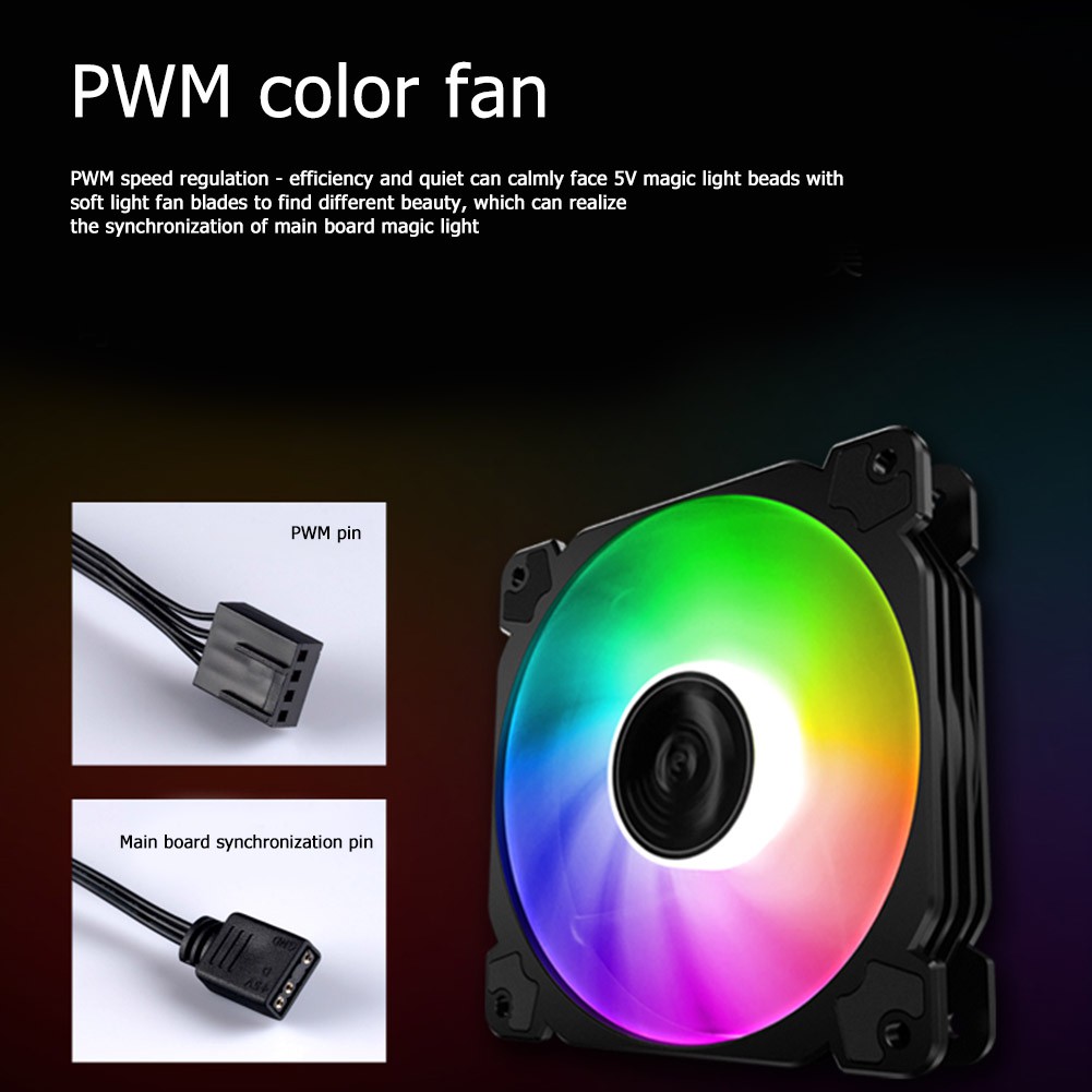 Quạt tản nhiệt CR1400 PWM 4Pin 12V RGB 4 pin cho máy tính Intel 1151/1155/AM34 CPU