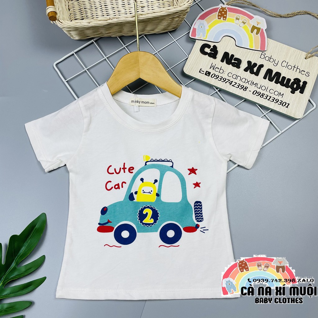 Áo Minky MomFREESHIPHàng Chuẩn Cao Cấp Ngắn Tay Họa Tiết Dể Thương Cho Bé