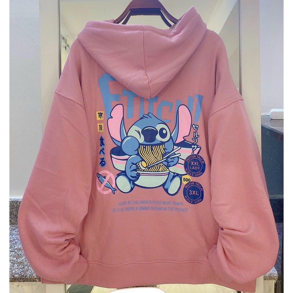 [Video+Ảnh Thật] Áo Hoodie Nỉ Unisex Form Rộng Stich Ăn Mỳ Nam Nữ ulzzang AK158 Kho Sỉ TD | BigBuy360 - bigbuy360.vn