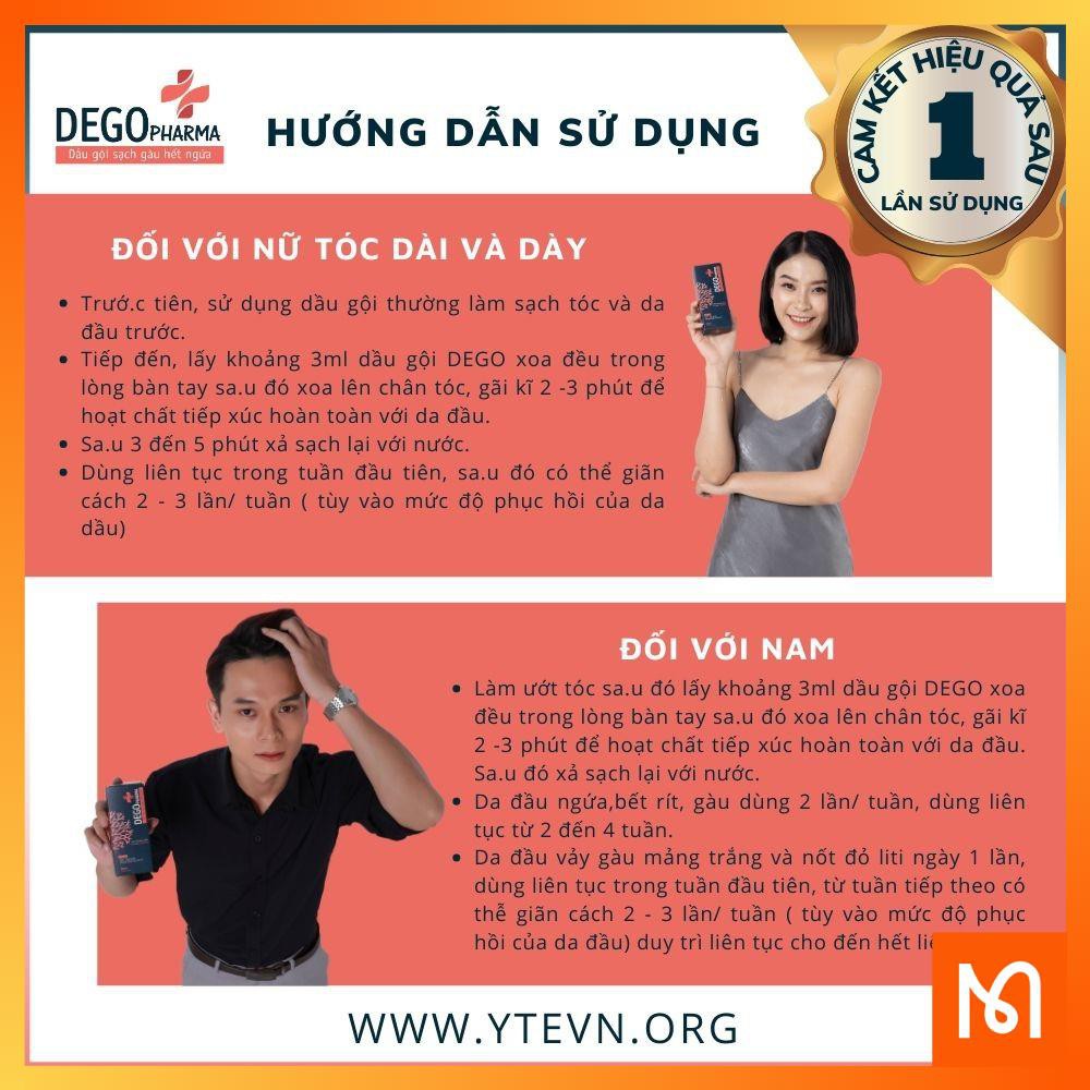 [CỰC HOT]Dầu gội hết nấm da đầu, sạch vảy gàu mảng trắng, phục hồi nang tóc, kích thích mọc tóc DEGO PHARMA