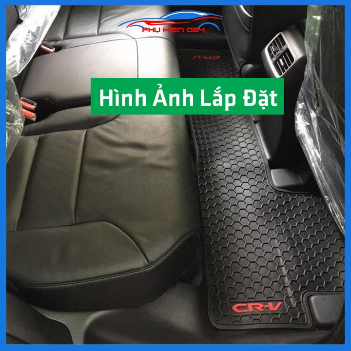 Lót sàn ô tô cao su CRV 2018-2019-2020-2021-2022 loại 7 chỗ không mùi chống trơn trượt