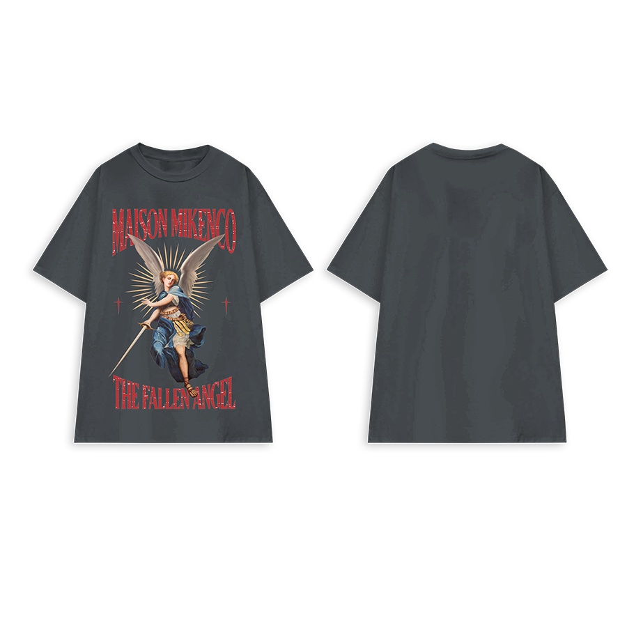 Áo thun form rộng tay lỡ unisex- Áo phông oversize in hình theo phong cách Âu Mỹ