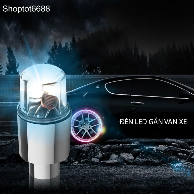 Bộ 2 đèn led tự đổi màu gắn bánh xe ôtô, xe máy, xe đạp dùng 3 pin cúc AG10