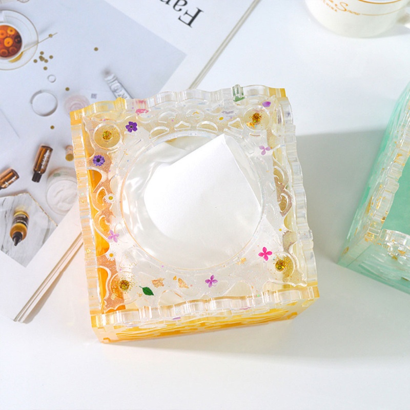 Khuôn Silicone Làm Hộp Khăn Giấy Epoxy Resin DIY