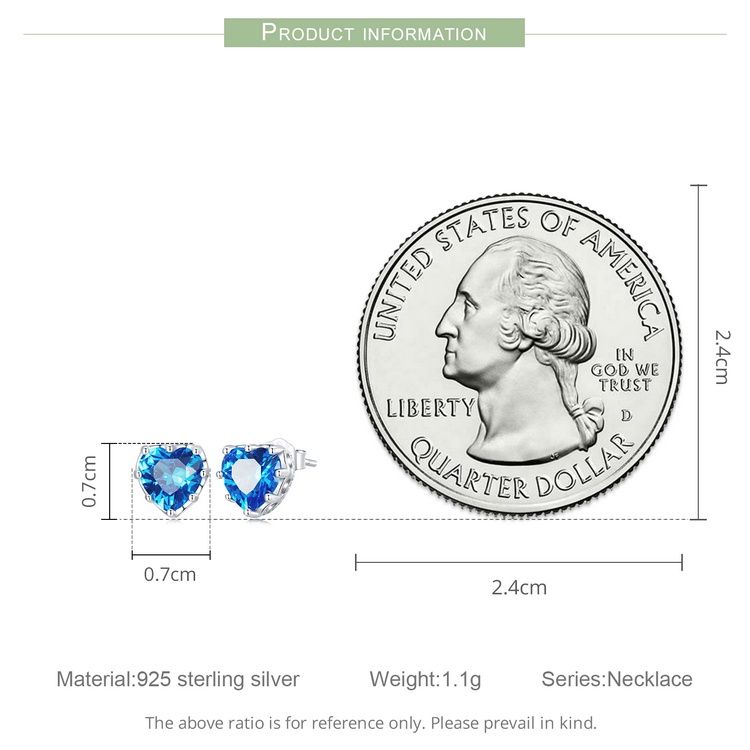 Bông tai bạc 925 BAMOER hình hoa / trái tim thờI trang