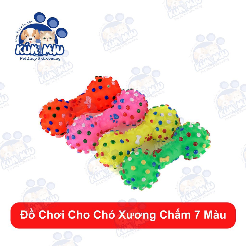 Đồ chơi cho chó Xương chấm 7 màu