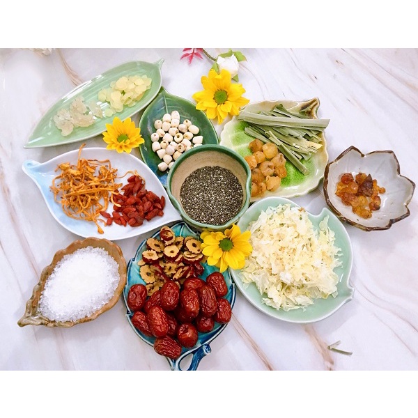 Trà Dưỡng Nhan Set 5 Chén Nguyên Liệu Thơm Ngon, Bổ Dưỡng NHALAM FOOD ( Kèm Công Thức)