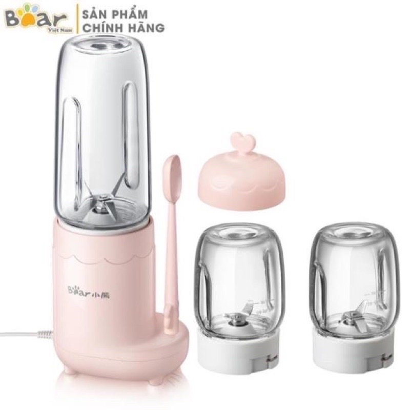 ✨ MÁY XAY ĐA NĂNG BEAR 3 CỐI THUỶ TINH CHO BÉ ĂN DẶM ✨