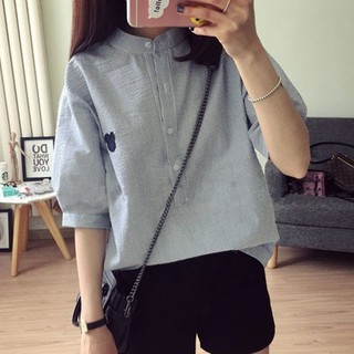 Sơ mi kiểu cổ trụ hàng nhập SM01