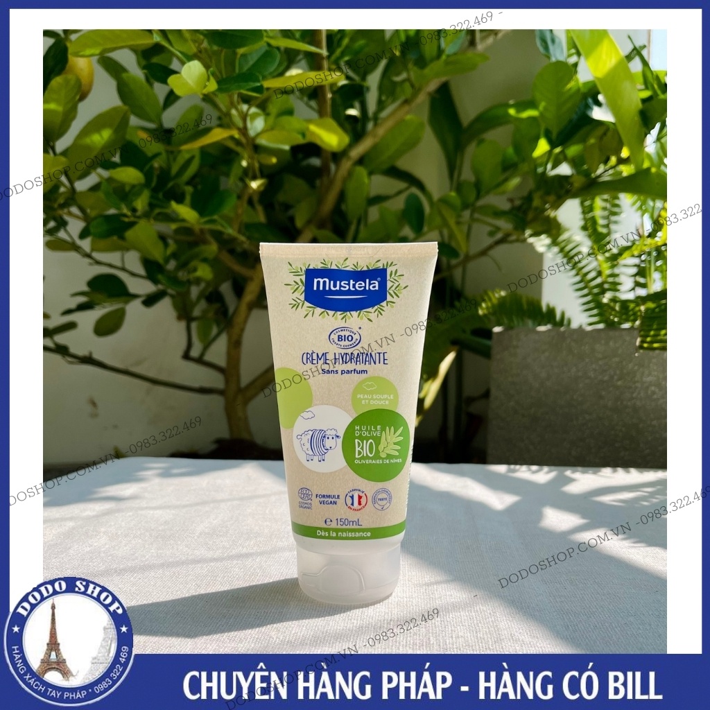 Kem dưỡng Mustela hữu cơ Mustela crème hydratante dưỡng và giữ ẩm cho da bé mịn màng