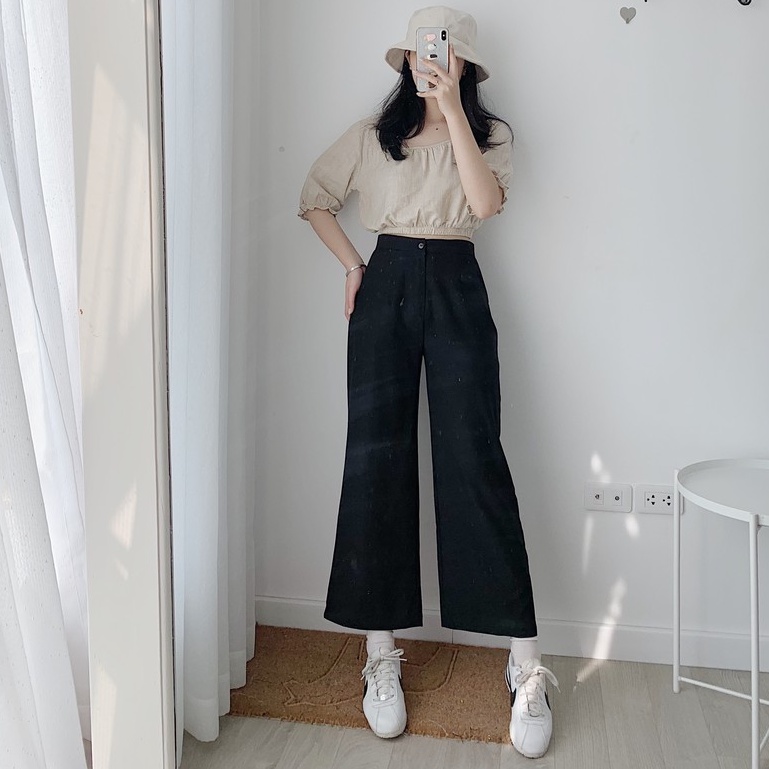 quần ống rộng dài cạp cúc TKQ22 1994closet