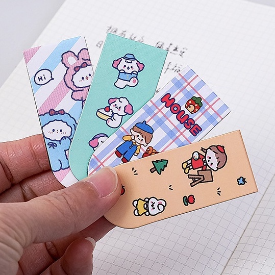 &lt;Video Review&gt; Kẹp Cao Su Dẻo Giữ Giấy Ghi Chú Tài Liệu Đánh Dấu Sách Đồ Dùng In Hoạt Hình Nhiều Chủ Đề D200