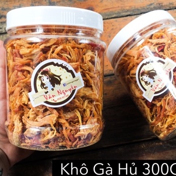 Khô gà giòn cay tỏi ớt hủ 300gr. Bánh tráng vân nguyễn