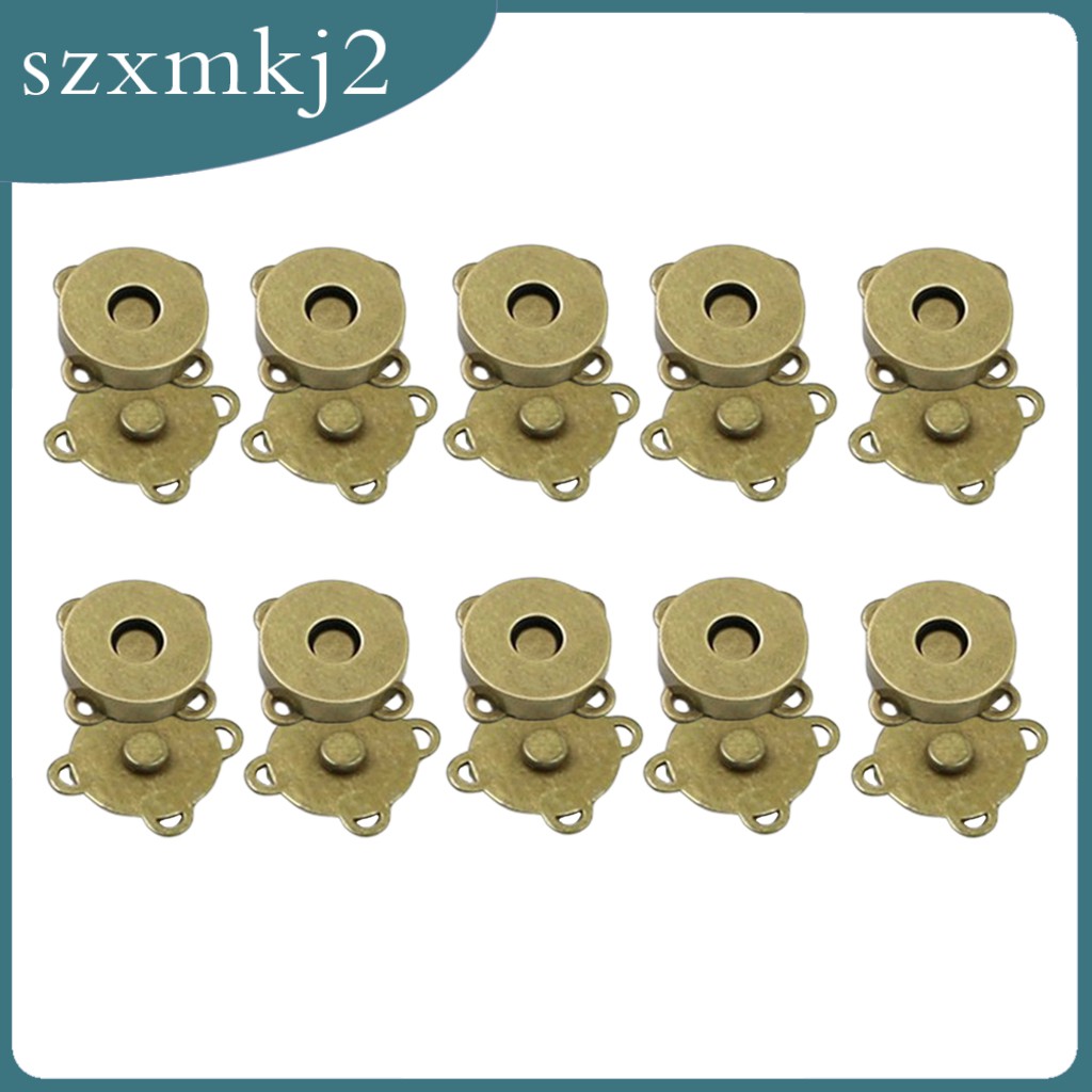 [szxmkj2] Set 10 Cặp Nút Nam Châm Làm Túi Xách DIY 14mm