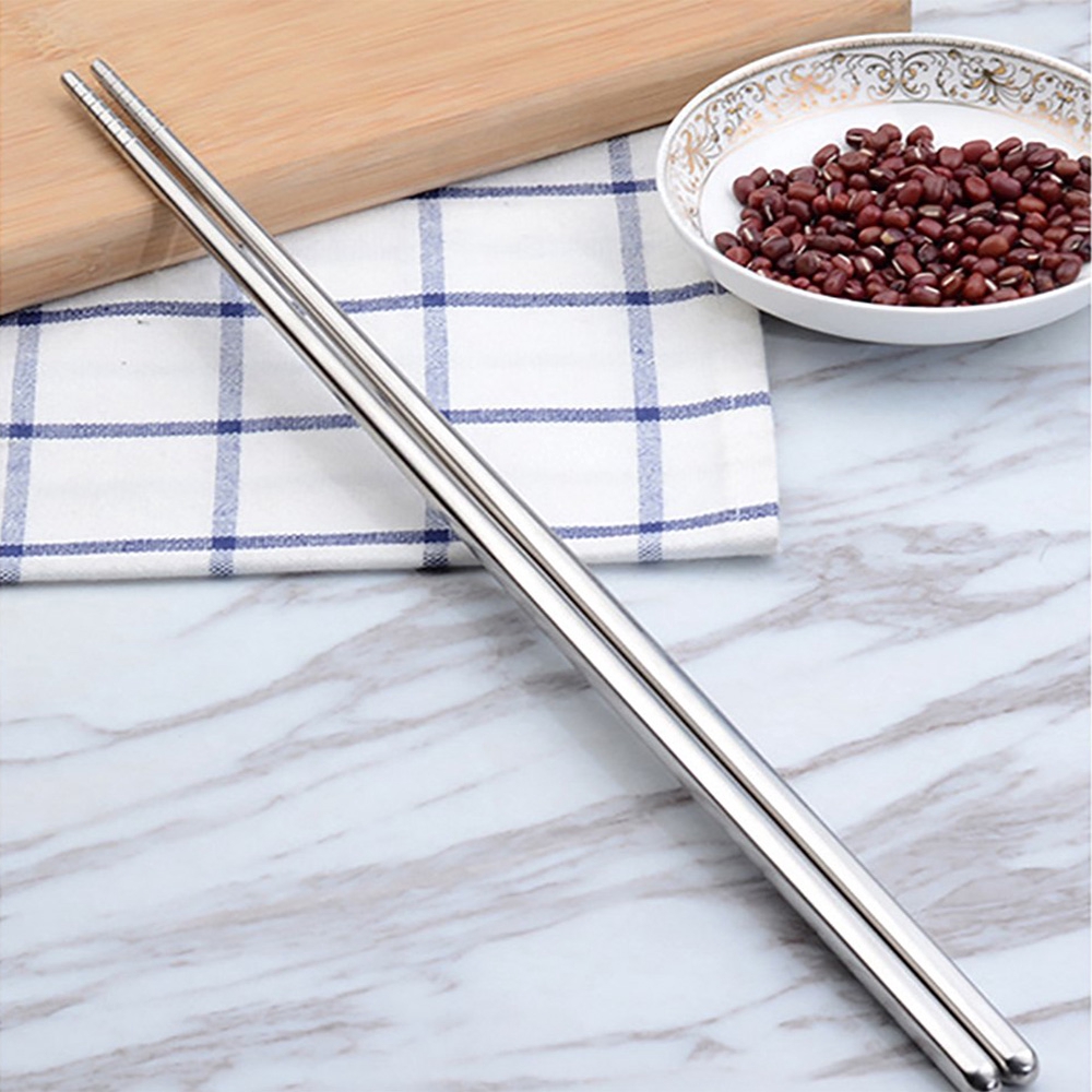 1 đôi đũa ăn bằng thép không gỉ dài 36cm