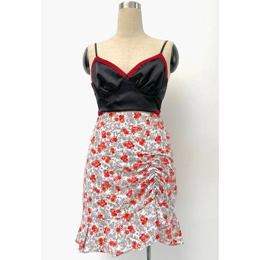 [Hình thật] Chân váy hoa vintage hàng đẹp nhiều màu - Chân Váy Hoa Nhí Vintage Hai Lớp | BigBuy360 - bigbuy360.vn
