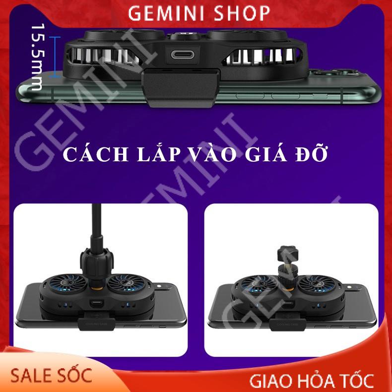 Quạt tản nhiệt điện thoại 2 quạt sò nóng lạnh memo AH102 Gaming giá rẻ GEMINI SHOP