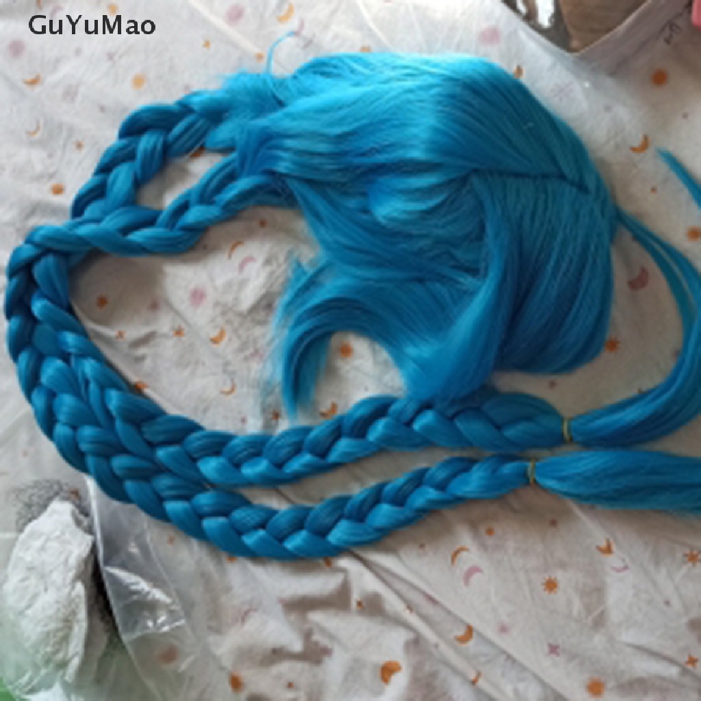 Bộ Tóc Giả Hóa Trang Jinx 120cm Màu Xanh Dương