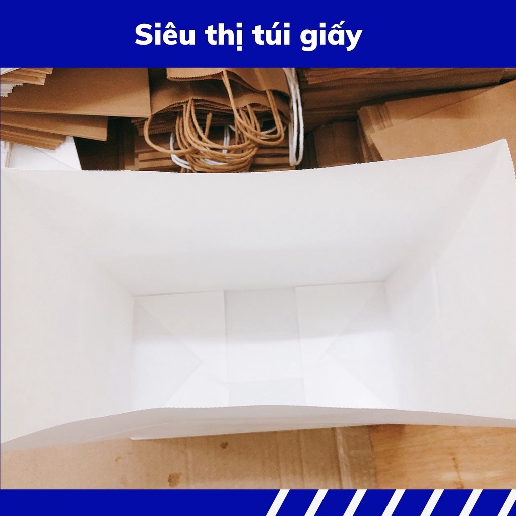 COMBO 100 CHIẾC TÚI GIẤY KRAFT S20: 33x17.5x33cm KHÔNG QUAI ( ẢNH THẬT)