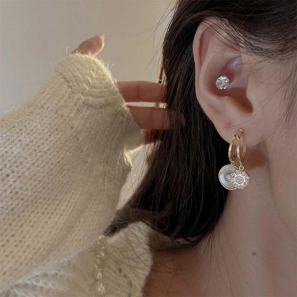 Bông Tai Thiết Kế Sang Trọng Phong Cách Hàn Quốc Cho Nữ