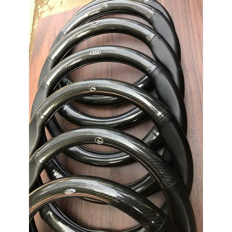 Bọc vô lăng MITSUBISHI xpander pajero sport outlander attrage jolie zinger mirage higlander triton đính logo hãng