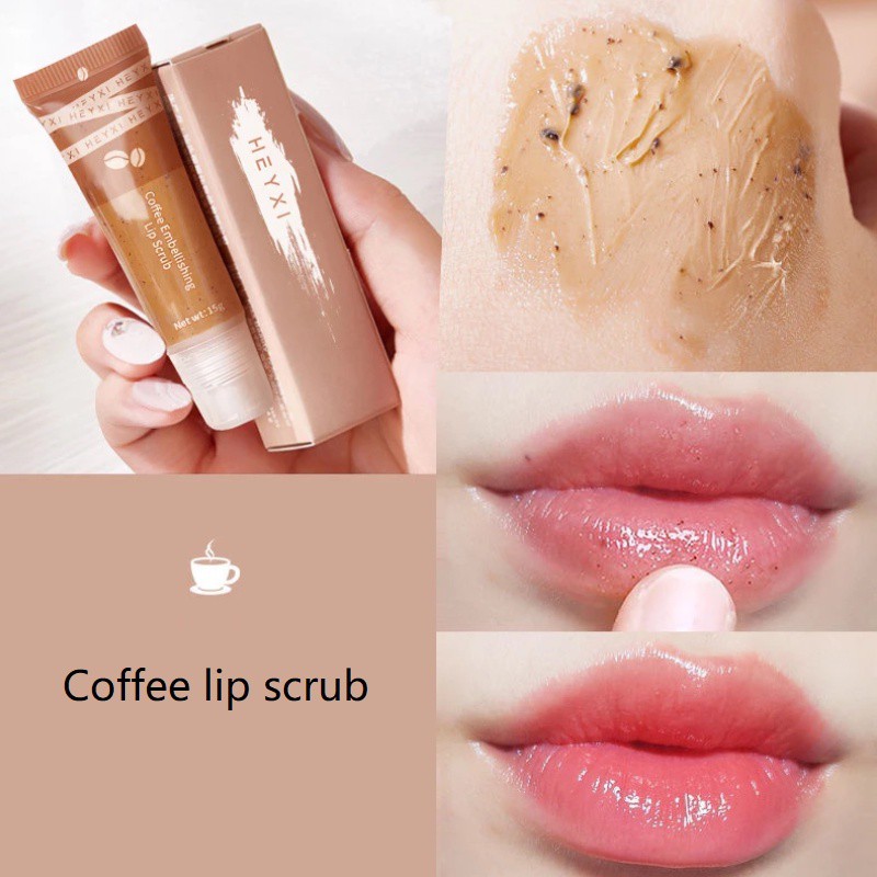Tẩy Da Chết Môi Heyxi Cafe CoffeeMoisturizing Lip Scrub giúp Dưỡng ẩm