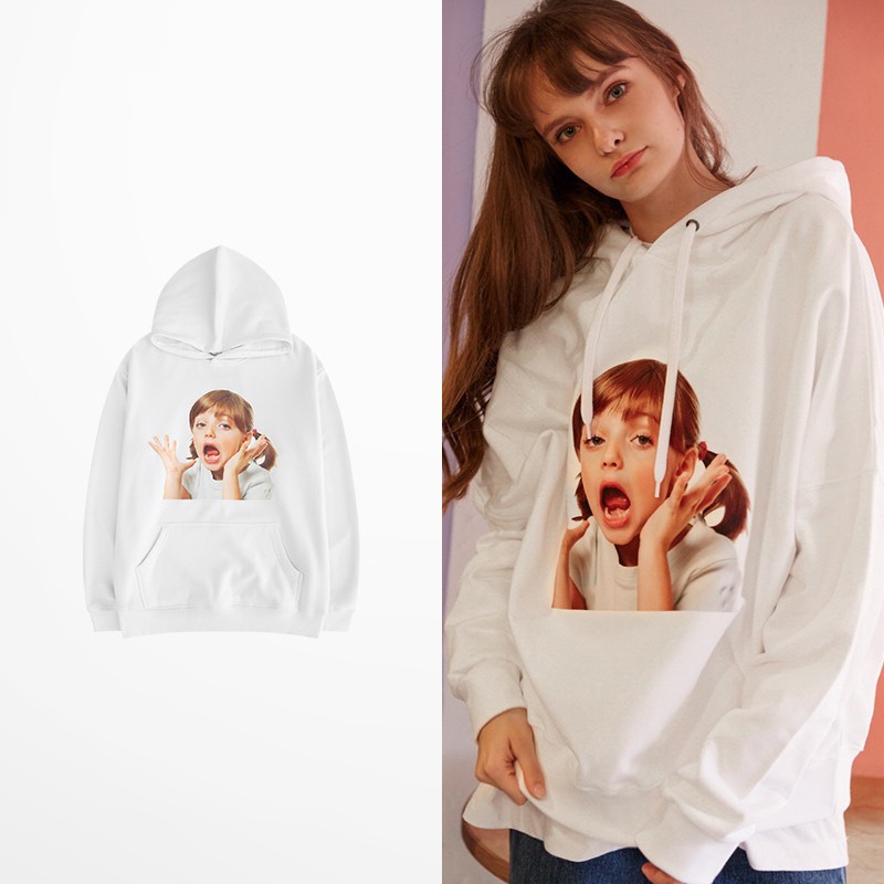 Áo hoodie goyangi little girl oversize phong cách hàn quốc
